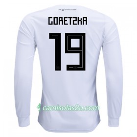 Camisolas de Futebol Alemanha Goretzka 19 Equipamento Principal Copa do Mundo 2018 Manga Comprida
